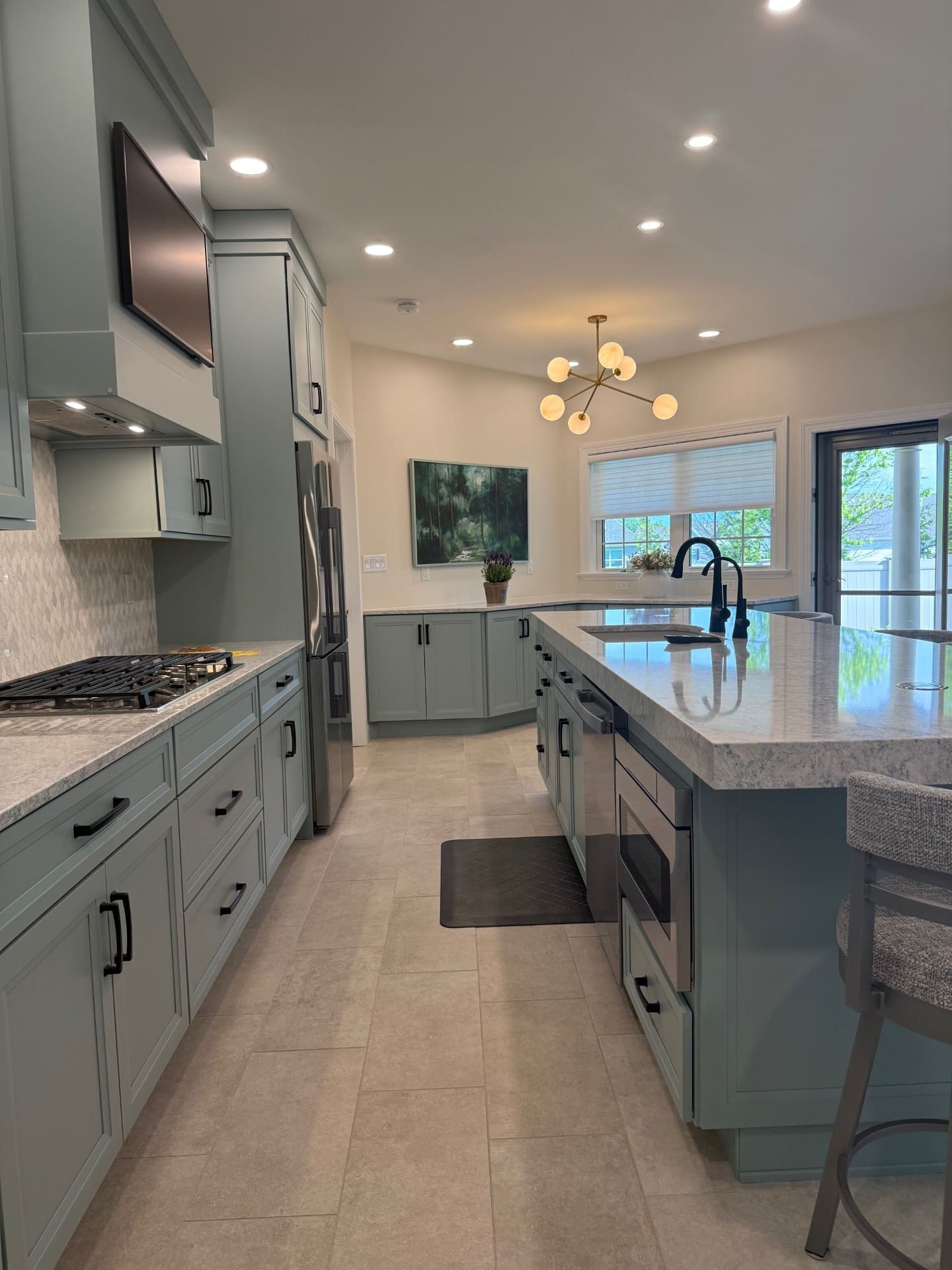 A modern, newly-designed kitchen.